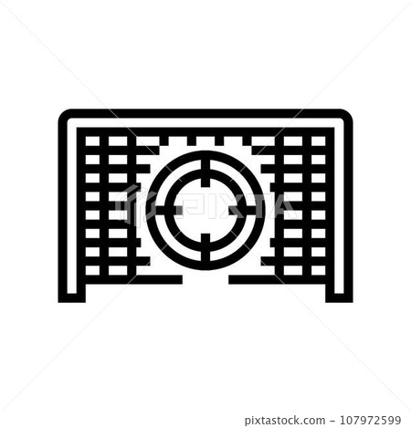 goal post succes challenge line icon vector illustration goal post succes challenge line icon vector illustration 107972599