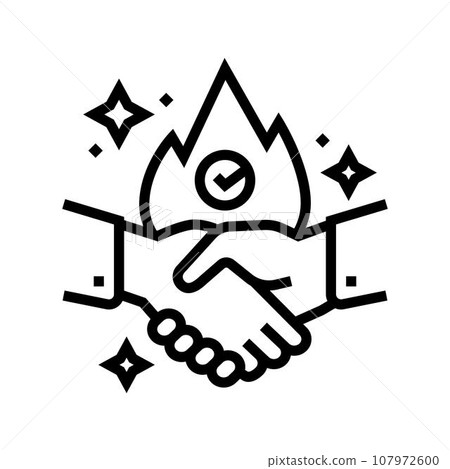 dedication flame succes challenge line icon vector illustration dedication flame succes challenge line icon vector illustration 107972600