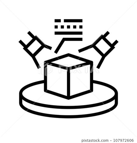 materials characterization engineering line icon vector illustration 107972606