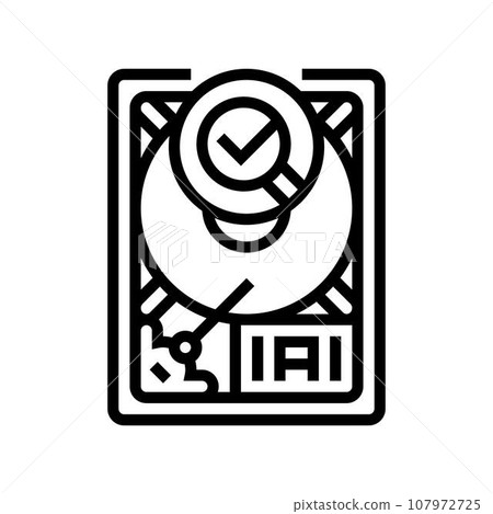 hard drive check repair computer line icon vector illustration hard drive check repair computer line icon vector illustration 107972725