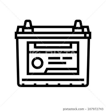 car battery mechanic line icon vector illustration car battery mechanic line icon vector illustration 107972743