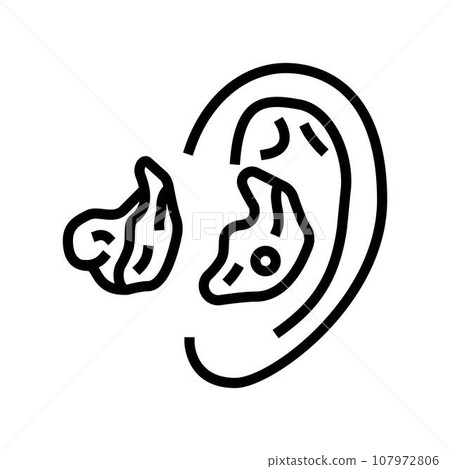 ear mold audiologist doctor line icon vector illustration ear mold audiologist doctor line icon vector illustration 107972806