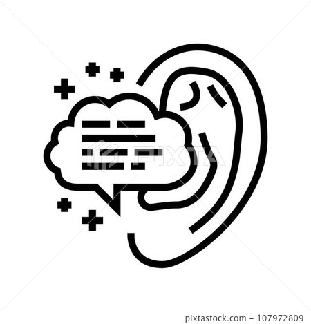 speech therapy audiologist doctor line icon vector illustration 107972809