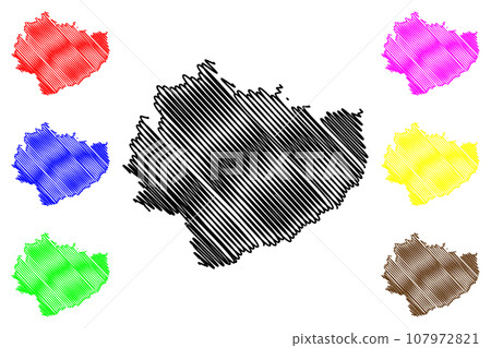 Swietokrzyskie Voivodeship map vector 107972821