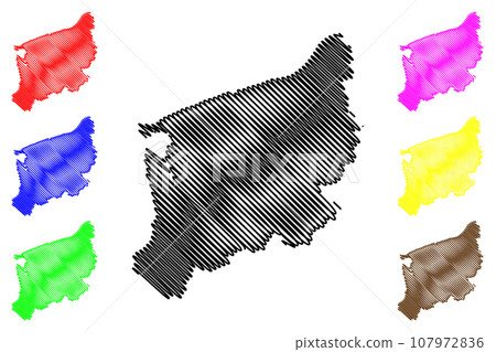 West Pomeranian Voivodeship map vector West Pomeranian Voivodeship map vector 107972836