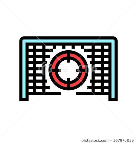 goal post succes challenge color icon vector illustration goal post succes challenge color icon vector illustration 107973032