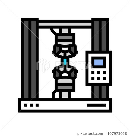 tensile testing materials engineering color icon vector illustration 107973038