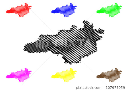 Kirovohrad Oblast map vector Kirovohrad Oblast map vector 107973059