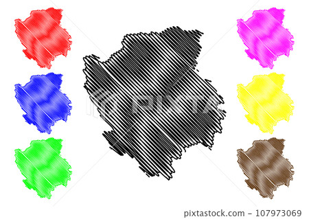 Volyn Oblast map vector 107973069