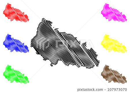 Zakarpattia Oblast map vector Zakarpattia Oblast map vector 107973070
