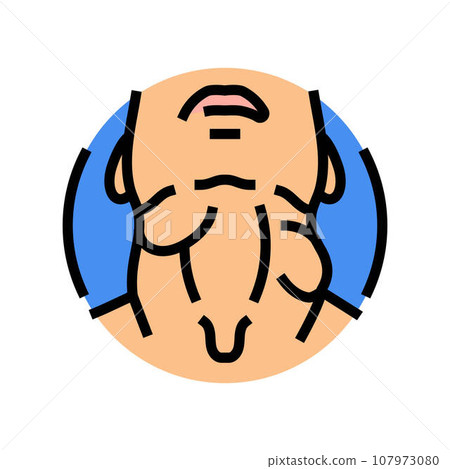 swollen lymph nodes disease symptom color icon vector illustration swollen lymph nodes disease symptom color icon vector illustration 107973080