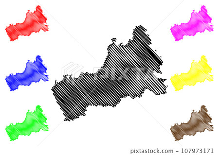 Cherkasy Oblast map vector 107973171