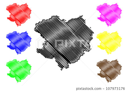 Kharkiv Oblast map vector 107973176