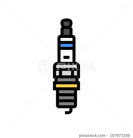 spark plug car mechanic color icon vector illustration 107973208