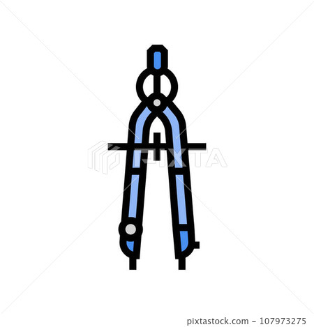 drafting compass architectural drafter color icon vector illustration drafting compass architectural drafter color icon vector illustration 107973275