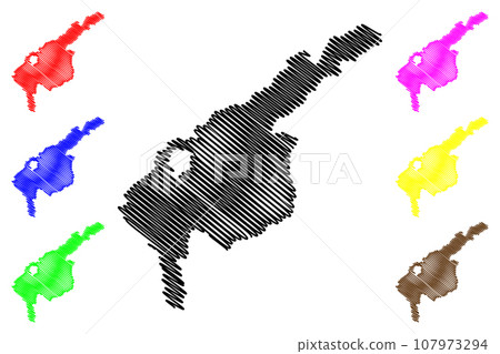 Tashkent Region map vector 107973294