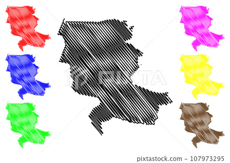 Jizzakh Region map vector 107973295