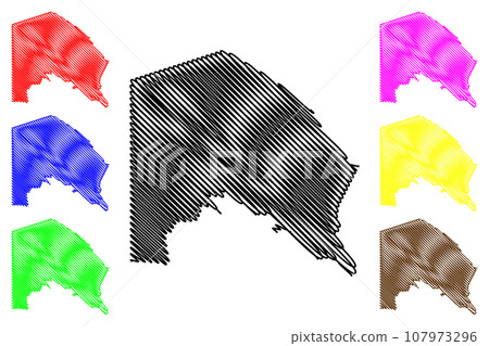 Republic of Karakalpakstan map vector 107973296