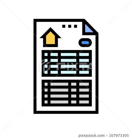 building specifications architectural drafter color icon vector illustration 107973305