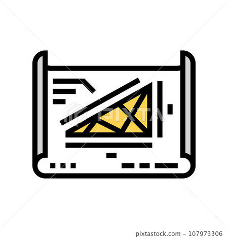 structural drafting architectural drafter color icon vector illustration 107973306