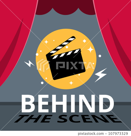 Abstract concept of Behind the scene. Isolated Vector Illustration Abstract concept of Behind the scene. Isolated Vector Illustration 107973329