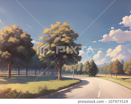 Asphalt road 107973529