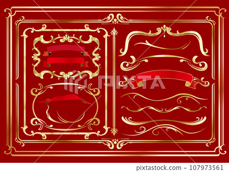 豪華絲帶和裝飾邊框套裝 107973561