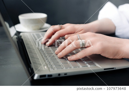 Online Learning and Internet Marketing. Female Hands on Keyboard. Student or Professional. Female Online Learning and Internet Marketing. Female Hands on Keyboard. Student or Professional. Female 107973648