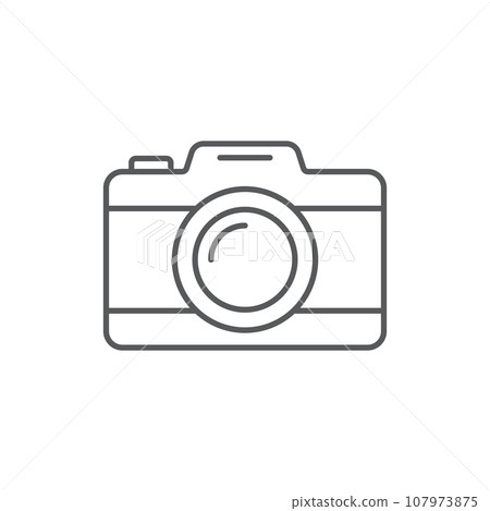 Camera icon in flat style. Photography vector illustration on isolated background. Photo sign business concept. Camera icon in flat style. Photography vector illustration on isolated background. Photo sign business concept. 107973875
