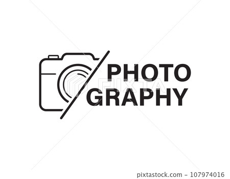Camera icon in flat style. Photography vector illustration on isolated background. Photo sign business concept. 107974016