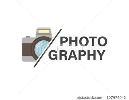 Camera icon in flat style. Photography vector illustration on isolated background. Photo sign business concept. 107974042