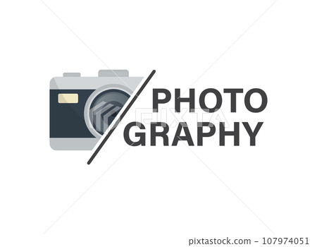 Camera icon in flat style. Photography vector illustration on isolated background. Photo sign business concept. 107974051