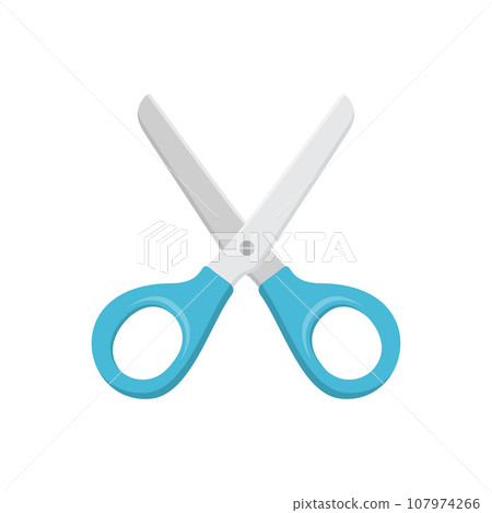 Scissor icon in flat style. Cutting hair equipment vector illustration on isolated background. Hairdressing sign business concept. Scissor icon in flat style. Cutting hair equipment vector illustration on isolated background. Hairdressing sign business concept. 107974266