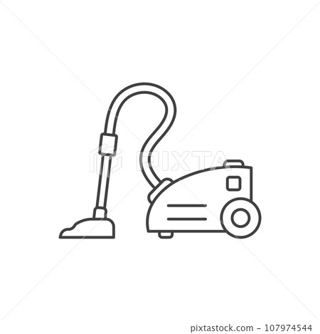 Vacuum cleaner icon in flat style. Equipment for house cleaning vector illustration on isolated background. Clean machine sign business concept. Vacuum cleaner icon in flat style. Equipment for house cleaning vector illustration on isolated background. Clean machine sign business concept. 107974544