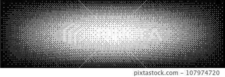 Black and white pixel halftone radial gradient...-插圖素材 [107974720 ...
