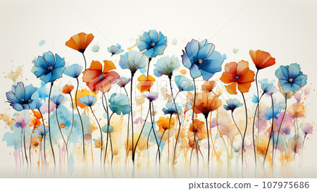 Colorful flower on background Colorful flower on background 107975686