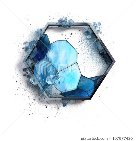 Artistic frame for design advertising placement and buzzy logo background 107977420
