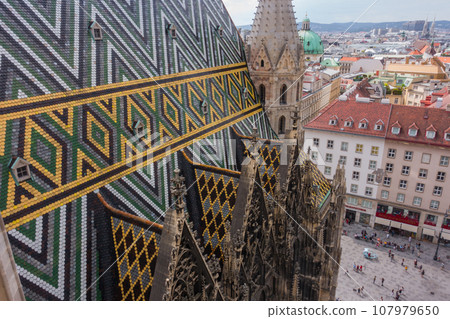 Stephen's Cathedral ~ View towards Votivkirche from the north tower ~ (Austria - Vienna) Stephen's Cathedral ~ View towards Votivkirche from the north tower ~ (Austria - Vienna) 107979650