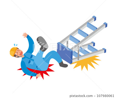 男工人從活梯上墜落 107980061