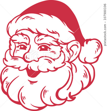 Santa Claus treatment icon decoration person male face Christmas December senior illustration material Santa Claus treatment icon decoration person male face Christmas December senior illustration material 107980106