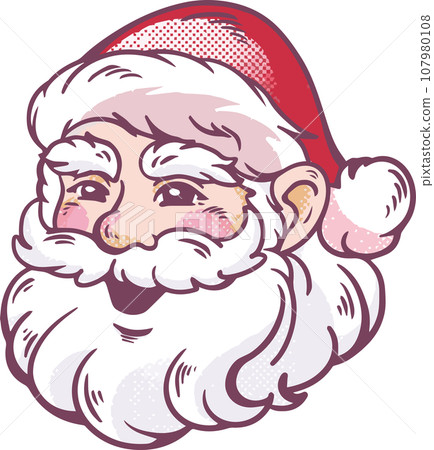 聖誕老人治療圖示裝飾人男臉聖誕節12月高級插畫素材 107980108