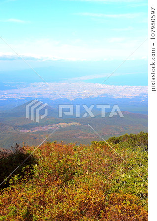 Aomori city seen from around Hakkoda Ropeway Sancho Koen Station Aomori city seen from around Hakkoda Ropeway Sancho Koen Station 107980597