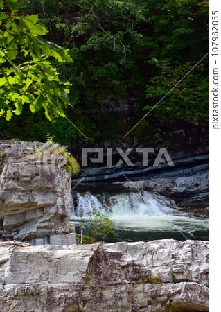 Sandan Falls, a special scenic spot in Ashibetsu City, Hokkaido Sandan Falls, a special scenic spot in Ashibetsu City, Hokkaido 107982055