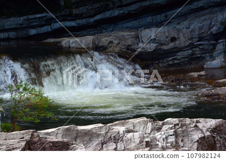 Sandan Falls, a special scenic spot in Ashibetsu City, Hokkaido 107982124