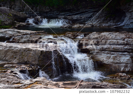 Sandan Falls, a special scenic spot in Ashibetsu City, Hokkaido Sandan Falls, a special scenic spot in Ashibetsu City, Hokkaido 107982232