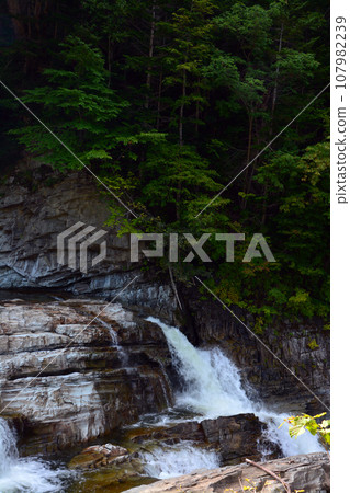 Sandan Falls, a special scenic spot in Ashibetsu City, Hokkaido Sandan Falls, a special scenic spot in Ashibetsu City, Hokkaido 107982239