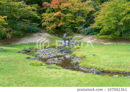 岩手縣/毛越寺的燒水秋天【世界遺產】平泉町 107982361