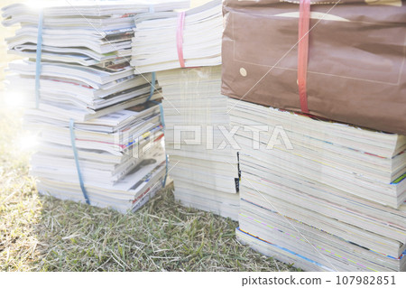 Waste product collection image Newspaper magazine collection Waste product collection image Newspaper magazine collection 107982851