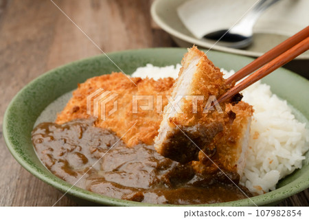 Cutlet curry with chopsticks Cutlet curry with chopsticks 107982854