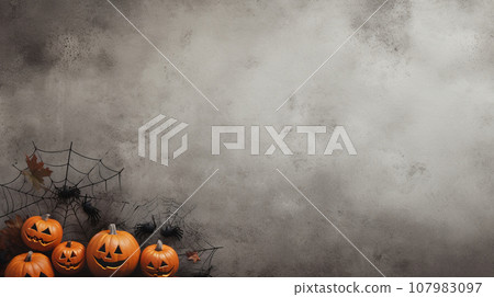 Halloween background with copyspace for your design. Halloween concept. Generative AI 107983097